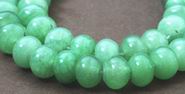 Large Apple-Green Jade Rondel Bead Strand