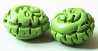 Beautiful Carved Large Gaspeite Bead - Individually Cut