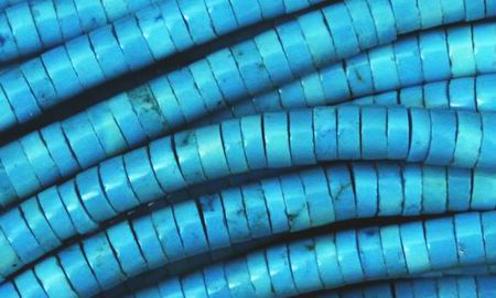 Elegant Blue Turquoise Heishi Beads