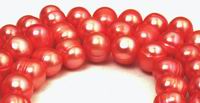 Large 9mm Cherry Red Pearl Strand