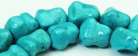 Dazzling BlueTurquoise Nugget Bead Strand