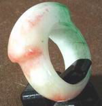 Chunky White, Pink & Green Agate Ring