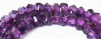 Faceted Rondelle Amethyst Bead Strand - 5mm