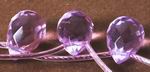 Faceted Lavender Teardrop Quartz Bead Strand