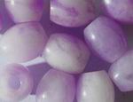 14 x 13x11mm Green & Lavender Jade Barrel Beads