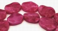 Oval Wavy Purple Jade Bead Strand