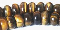 Natural Stone Tiger Eye Rondelle Bead Strand