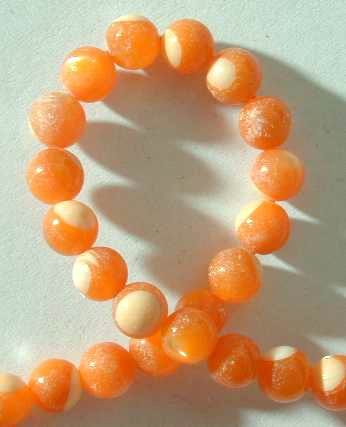 Orange Mother-of-Pearl Bead Strand - 4mm