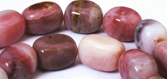 8 Gleaming Large Pink Peruvian Opal Nugget Beads