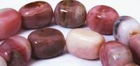 8 Gleaming Large Pink Peruvian Opal Nugget Beads