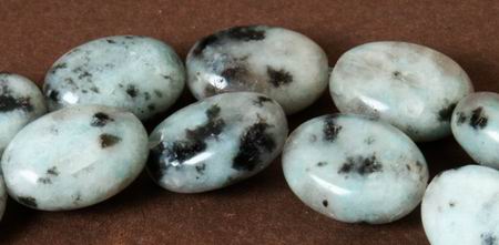 Large Sesame Jasper Oval Beads