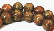 Large Autumn Flower Jasper Bead Strand - 12mm