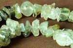 Large Green Tourmalated Prehnite Quartz Chip Beads