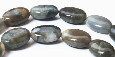 Slinky African Jade Oval Beads