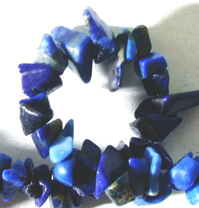 Royal Blue Lapis 8mm Chip Beads - Long Strands