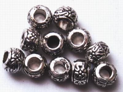 50 Silver Victorian Round Bead Spacer - 925