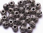 100 Round Double-Rope Silver Bead Spacers - 925