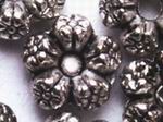 100 Silver Petal Bead Spacers - 925