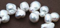 Lustrous White 10mm Baroque Pearl Strand