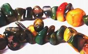 Yellow & Green Carnelian Nugget Beads - Unusual!