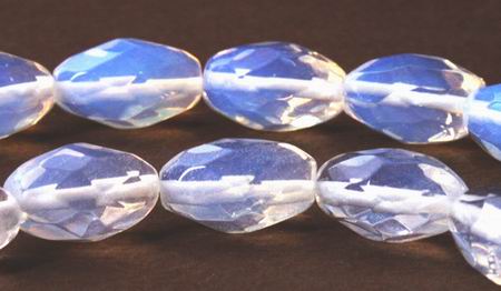 Breathtaking Faceted Opalite Moonstone Barrel Beads