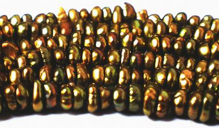 Fine Autumn Gold Heishi Pearls