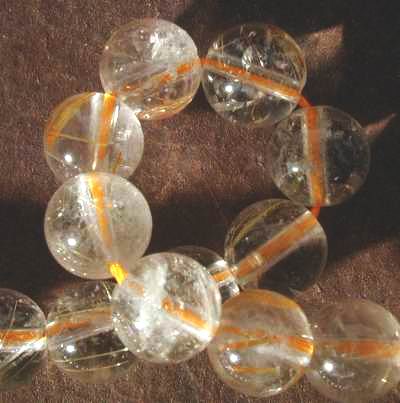 8mm Rutilated Quartz Bead Strand