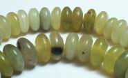 Stubby Mountain Jade Rondel Abacus Beads - 17mm