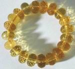 Beautiful 10mm Faceted Citrine Bead Bracelet