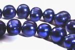 Large Royal Blue Pearl Bead Strand - 9mm