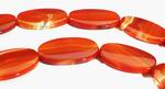 Large Carnelian Puff Oval Beads