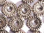 100 Silver Gothic Shield Spacers - 925