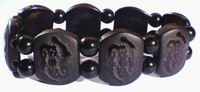 Beautiful Double Dragon Onyx Bead Bracelet