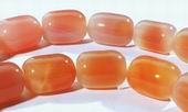 21 Large Barrel-Shape Peach Carnelian Beads