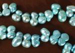 Unusual Siamese Aqua-Marine Biwa Pearls
