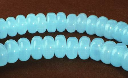 Sky Blue Chalcedony Rondelle Beads