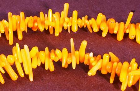 Unusual Sun-Yellow Coral Chip Strand