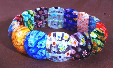 Beautiful Millefiori Bead Bracelet  #2