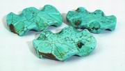 Huge Wavy Green Turquoise Slab Beads - 2 Large