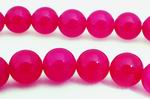 Warm Cranberry Jade Bead Strand - 8mm