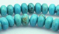 100 Beautiful Blue Turquoise Rondelle Beads