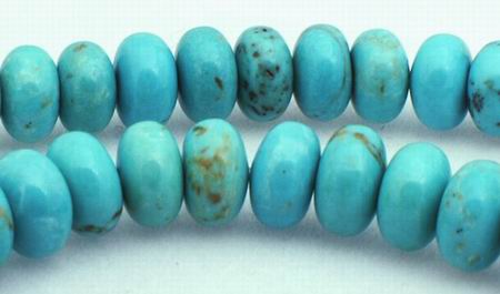 100 Beautiful Blue Turquoise Rondelle Beads