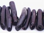 90 Unusual Black Coral Stick Beads