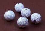 30 Silver Stardust Bead Spacers - Large Heavy 10mm