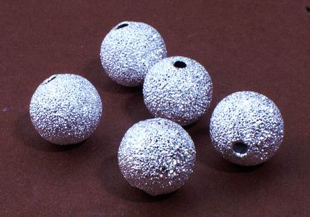 30 Silver Stardust Bead Spacers - Large Heavy 10mm