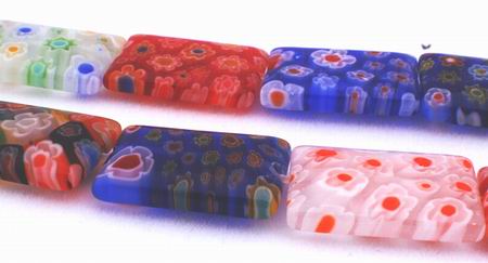 Beautiful Millefiori Pillow Flower Beads