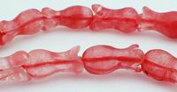 Silky Strawberry Quartz Tulip Beads