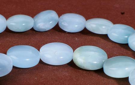 Refreshing Aquamarine Puff Button Beads