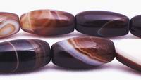 Magnificent Polished Agate Barrel Beads
