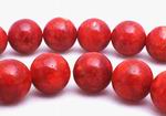Lush Red Coral Sponge 10mm Beads